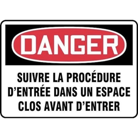 Accuform OSHA DANGER SAFETY SIGN FOLLOW FRMCSP056XV FRMCSP056XV